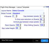 Setup Console Layout
Multiple Strips Format
Multiple Boards, Bays